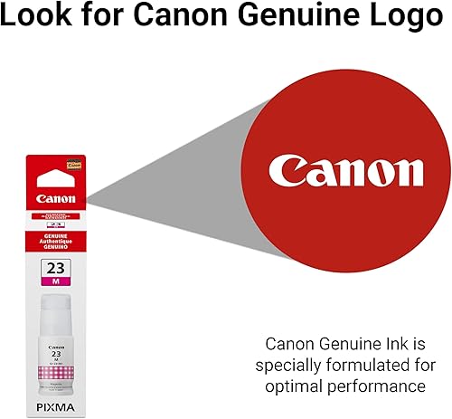 Miniatura 5 de Bota de tinta Canon GI-23 magenta genuina, compatible con impresoras Megatank G620