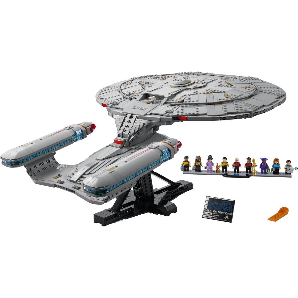 LEGO Icons Star Trek: U.S.S. Enterprise NCC-1701-D 10356 | Duży model statku kosmicznego, zestaw dla dorosłych, prezent dla fana sci-fi, dekoracja z klocków, 3600 elementów