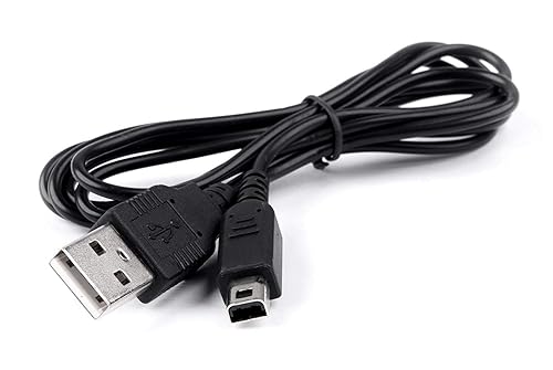 Tomee Black USB Charging Cable for Nintendo 2DS XL, 3DS, 3DS 2DS, DSi - Minimalist Style, USB Connectivity