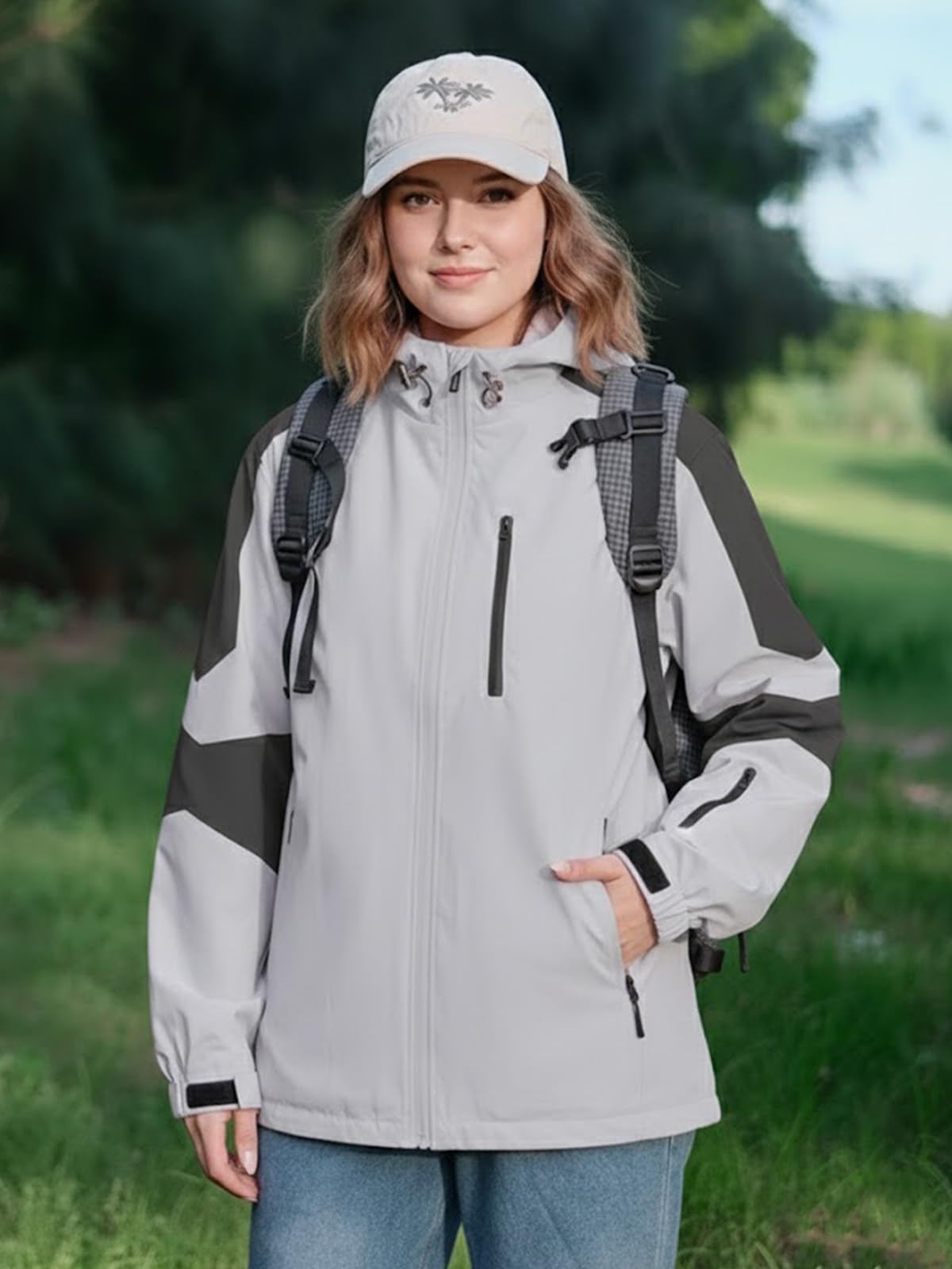 Chaquetas Softshell para mujer, impermeables, ligeras, cálidas, para senderismo, viajes, esquí, cortavientos — view 8