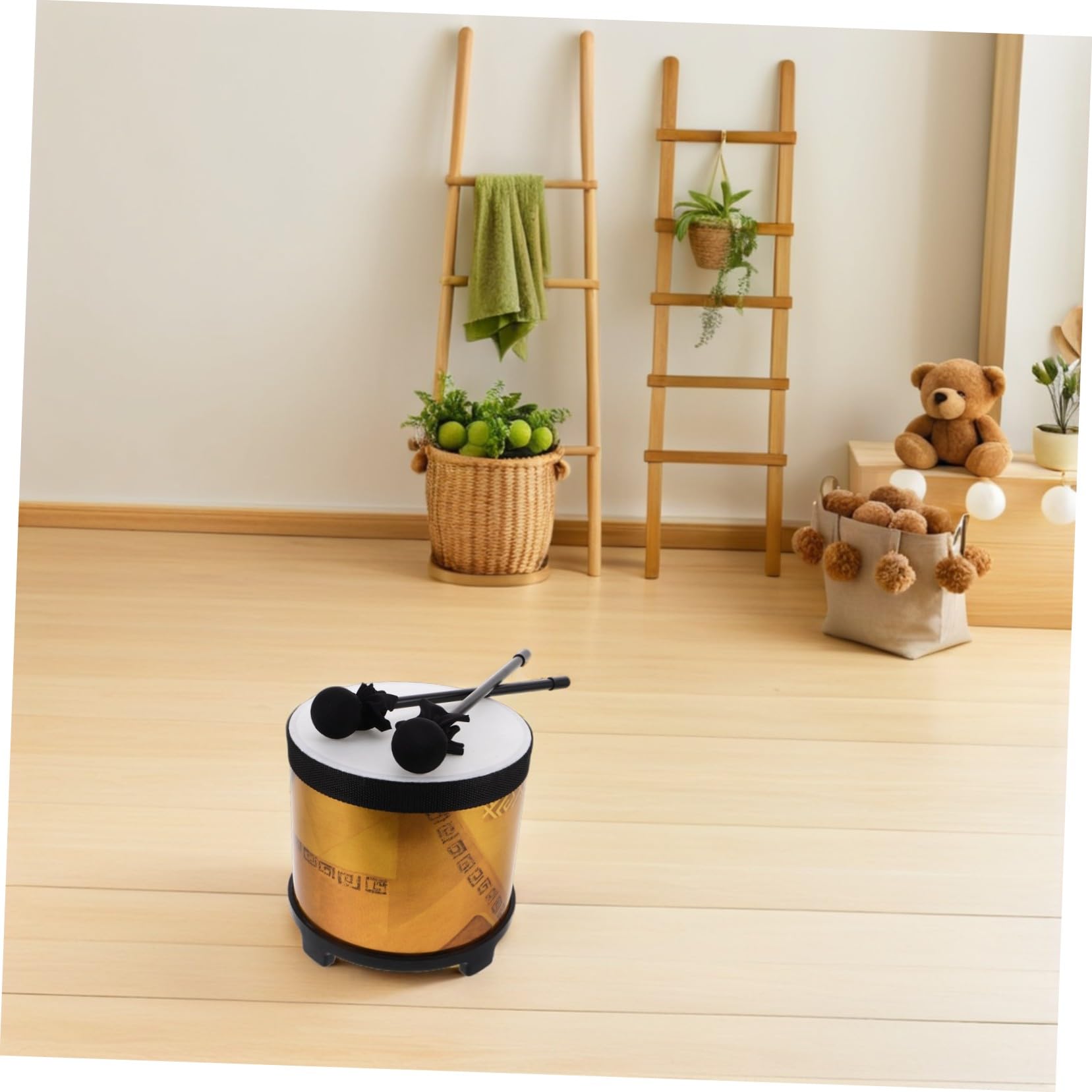 MAGICLULU Instrumentos de Percusión para Batería de Suelo Educativa con Mazos Instrumento Orff para Educación Temprana para Actividades Musicales Colegios y Jardines de Infancia Adecuado