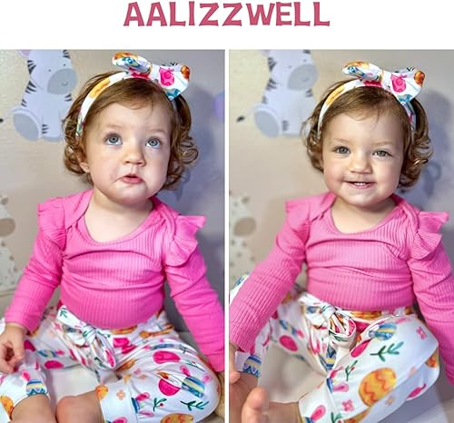 Miniatura 2 de Aalizzwell Conjunto de mameluco acanalado para bebé recién nacido prematuro para otoño e invierno