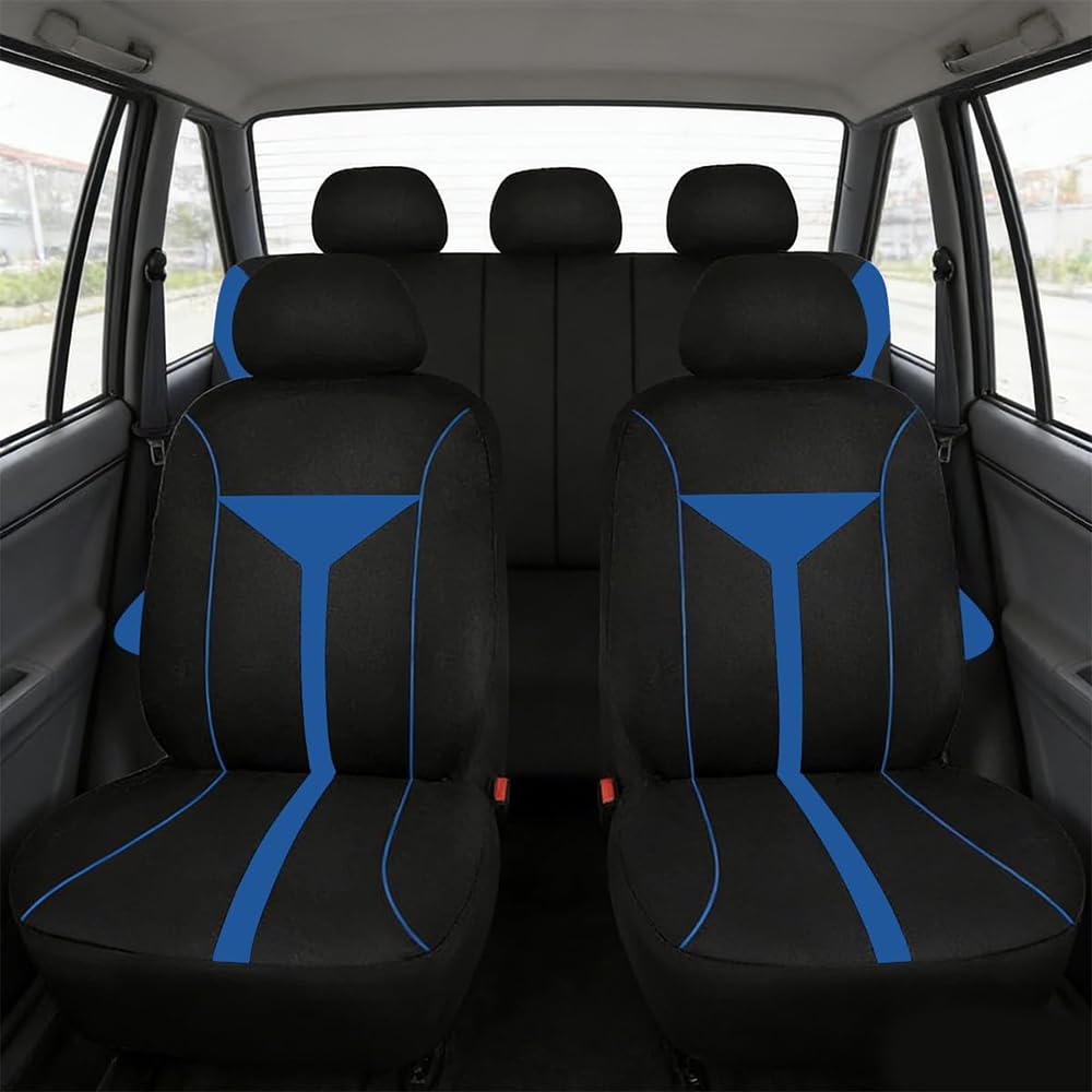 Funda Asiento Coche para Lincoln Navigator Standard Navigator Reserve Navigator Black Label, Algodón Elástico Suave Transpirables y Cómodas Protección 4 Estaciones,C Blue