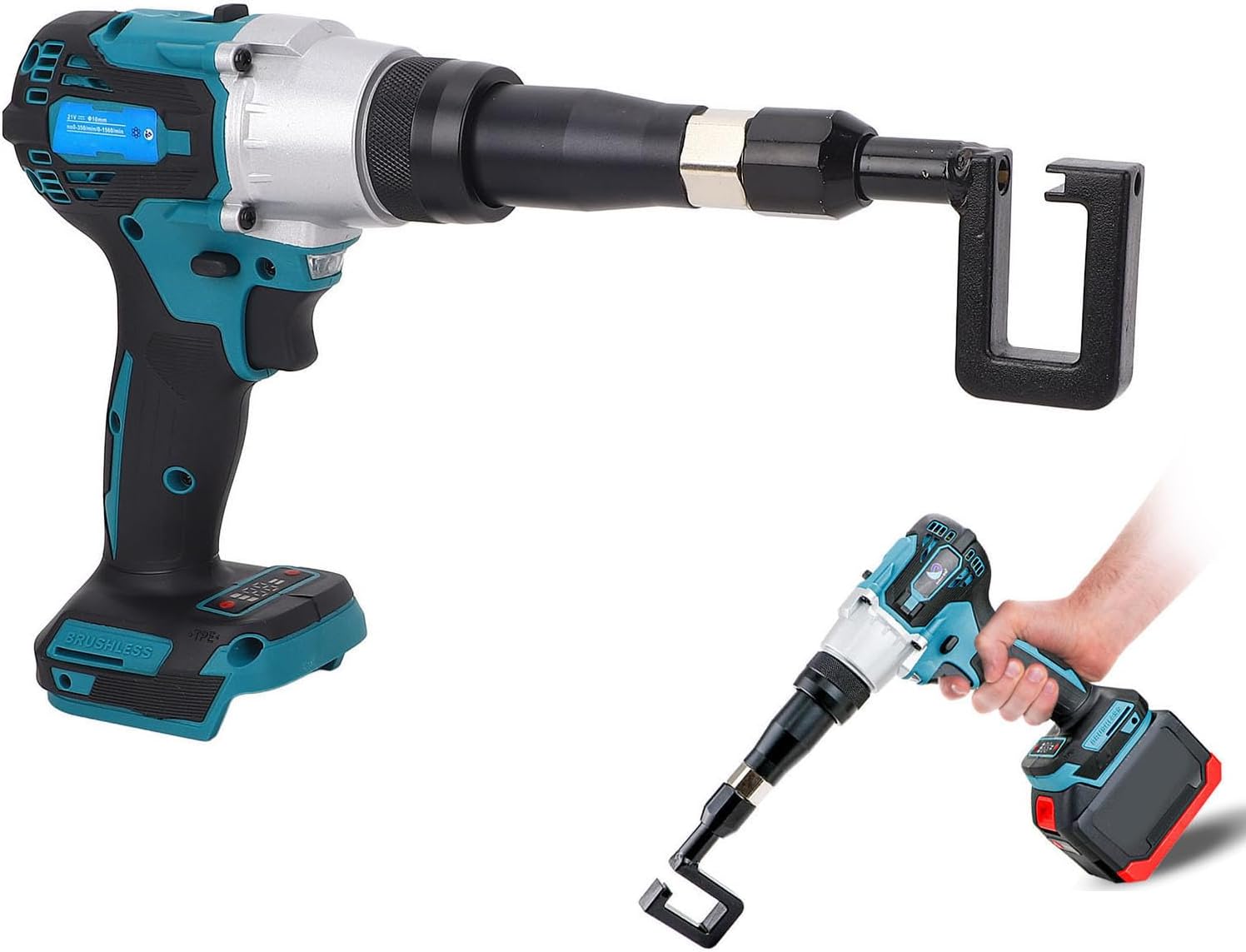 Electric Partition Wall Pliers Cordless Ceiling Keel Riveting Punching Pliers Light Steel Efficient Drilling for BL1815 BL1820 BL1830 BL1840 Battery