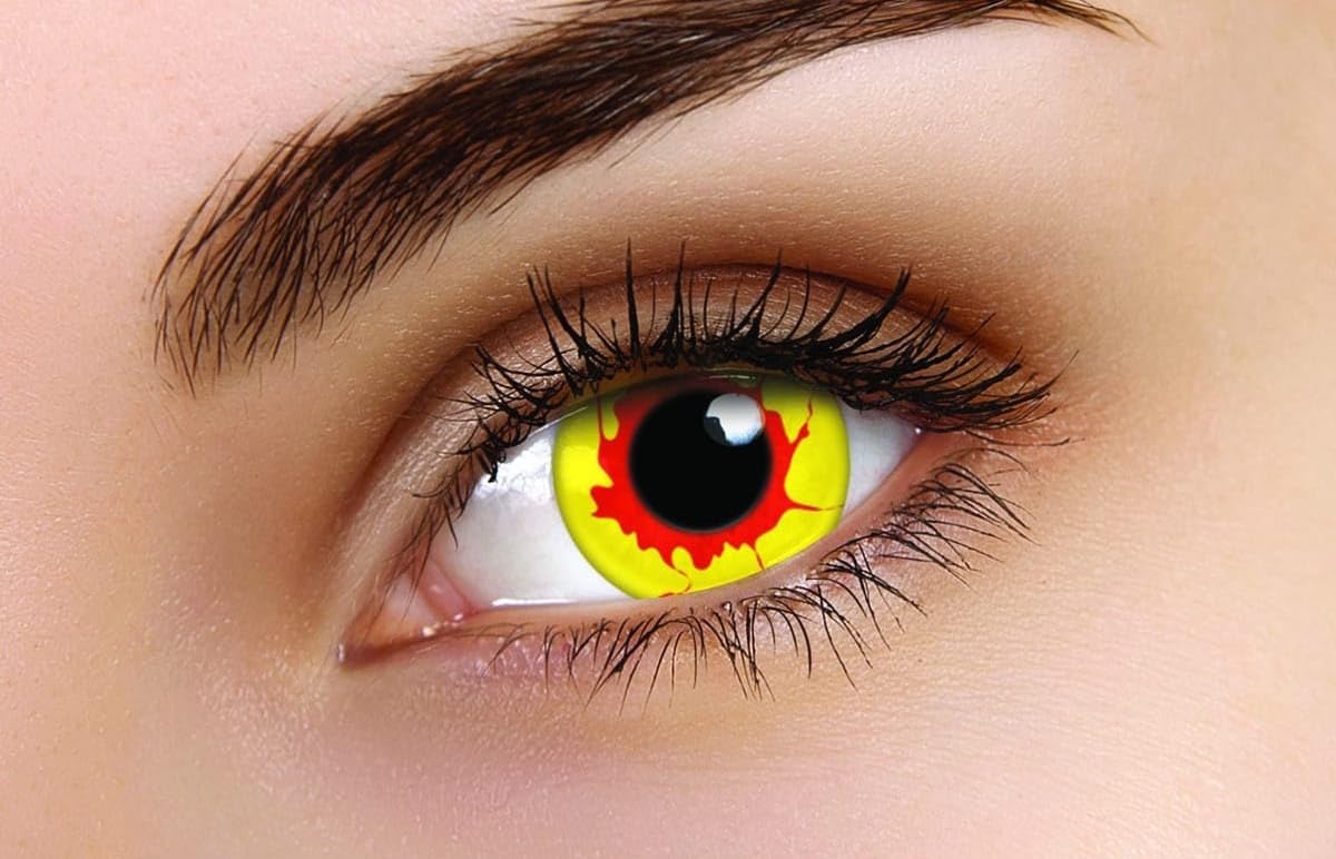 flash ColourVUE crazy contact lenses one day for Halloween color Reignfire