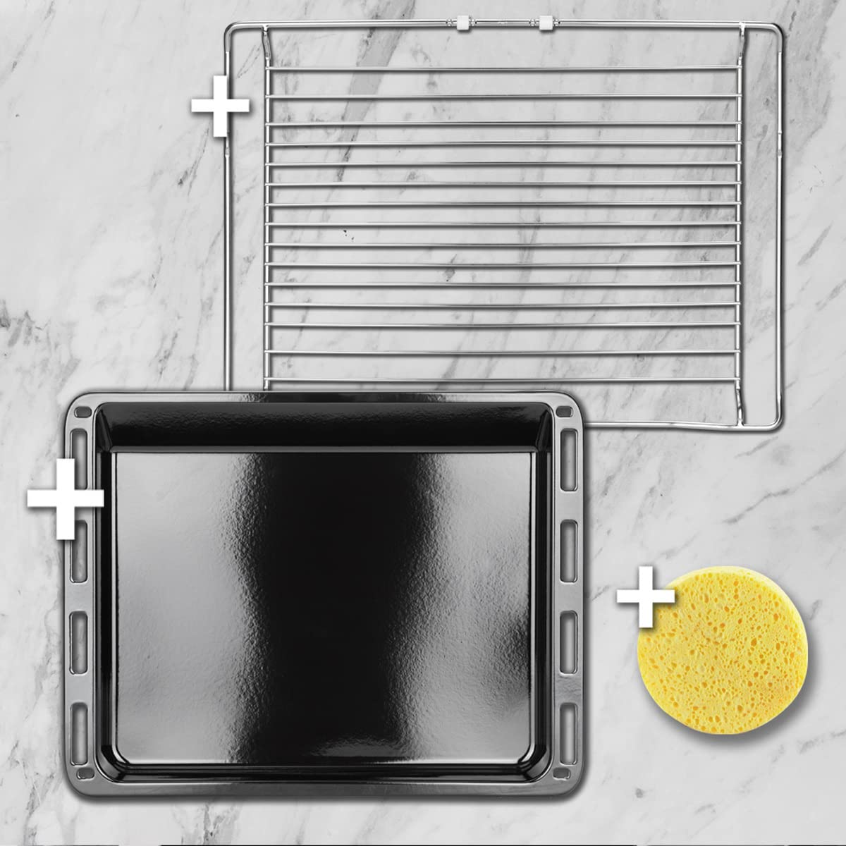 Microonde da incasso 60 cm | 72L | 2,88kW | Funzione pizza | Griglia | Circolazione dell'aria | Aria calda | EBM8018S Nero