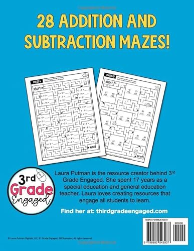 Math Mazes for Kids Addition and Subtraction Activity Book
