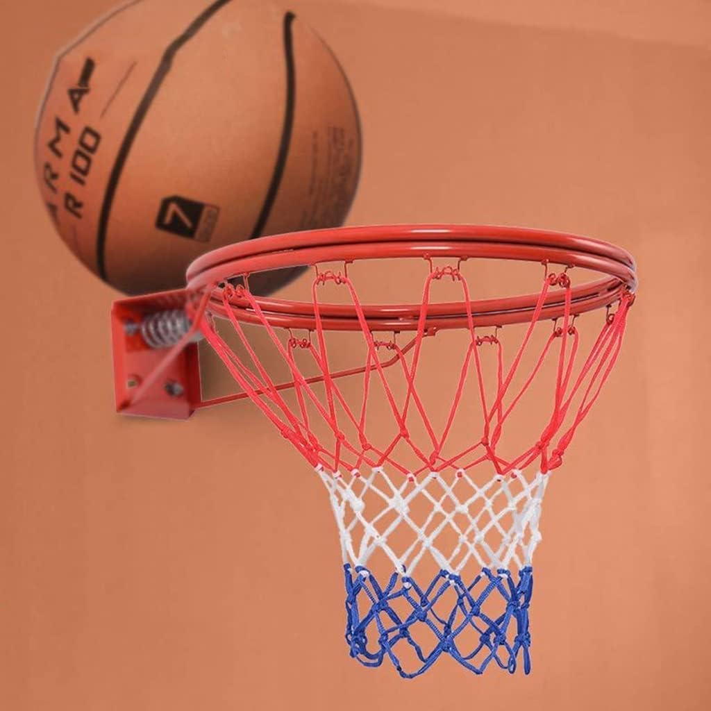 Basketball Rim Net, Wall Mounted Basketball Hoop Indoor Outdoor Easy Dunk Hanging Hoop, Screws Included
