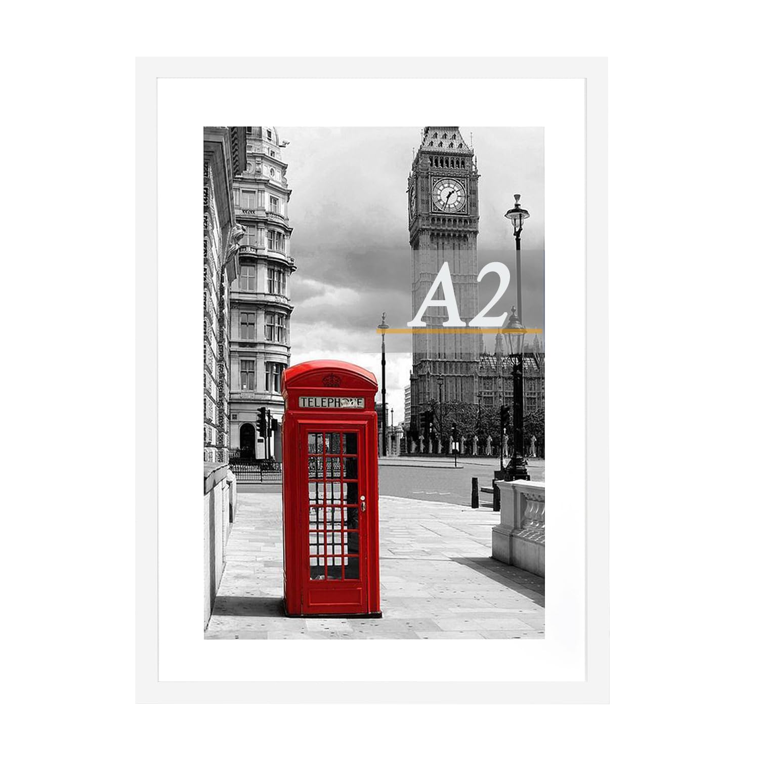 Scholar Tree White A2 Picture Frame 1Pack, A2 Picture Frames 42 X 59.4Cm, A2 With Freestanding And Wall Mountable