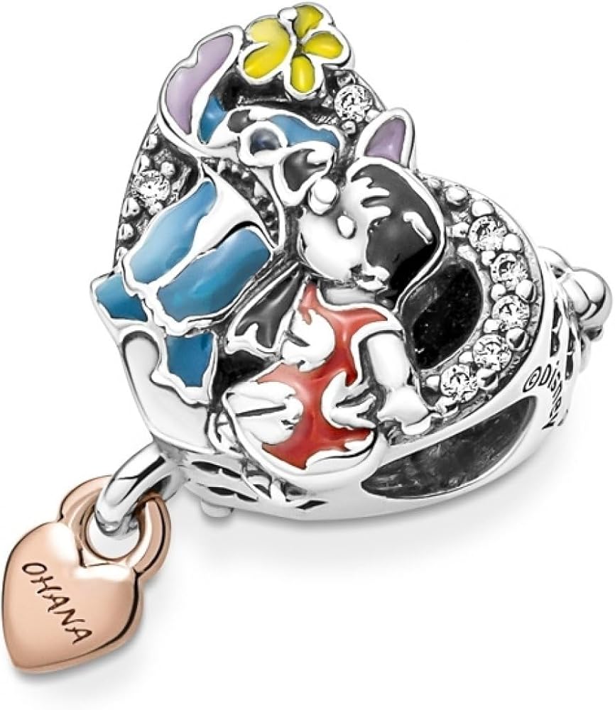 Amazon | PandoraによるLilo & Stitchのオハナチャーム。 | チャーム 通販