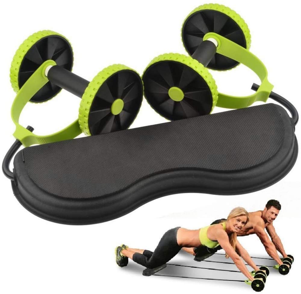 Revoflex Xtreme -New Core Double Wheels Ab Roller Pull Rope Abdominal Waist Slimming Abdominal Exercise Equipment