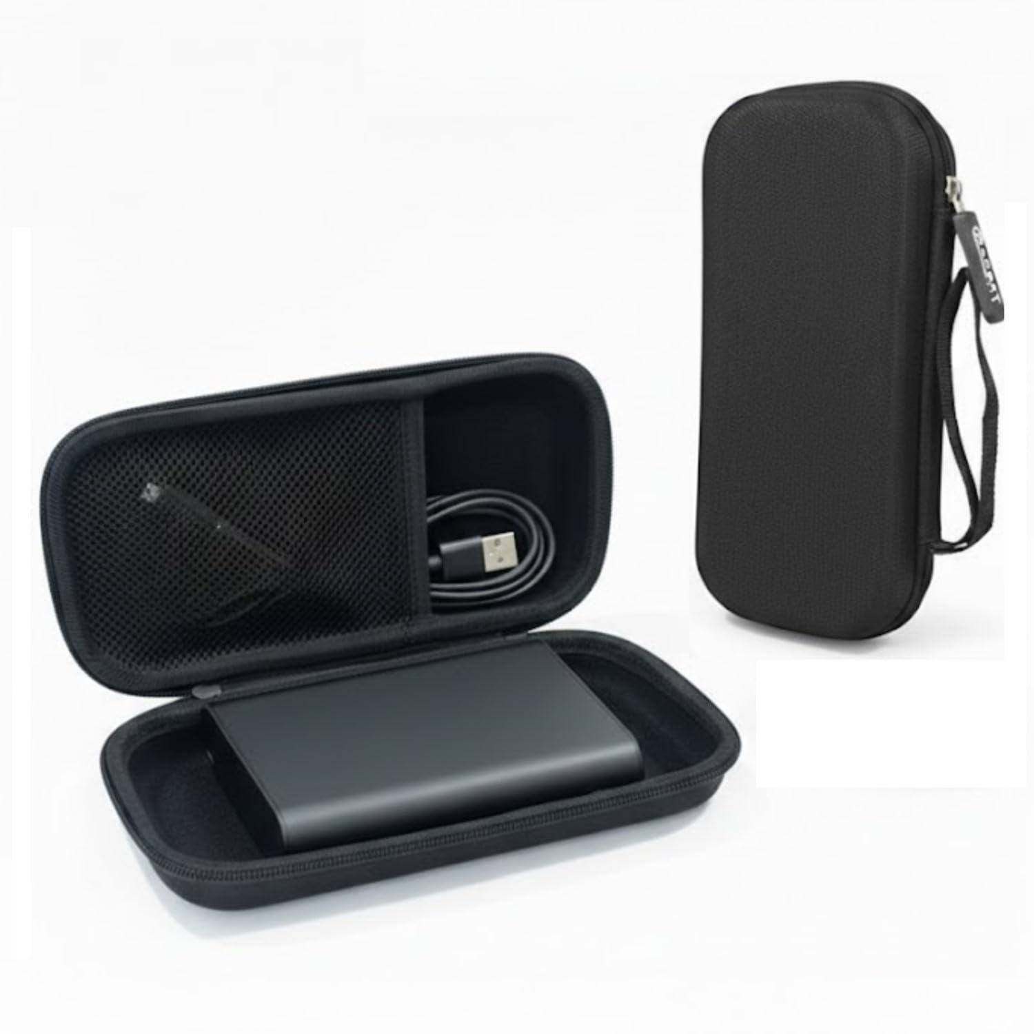 GadgetBite Universal EVA Power Bank Case Cover for 10000mAh 20000mAh & 30000mAh Power Banks Shockproof Protective Carry Case for PowerBank Compatible with Xiaomi Ambrane URBN Boat PowerBanks - Black-image-13