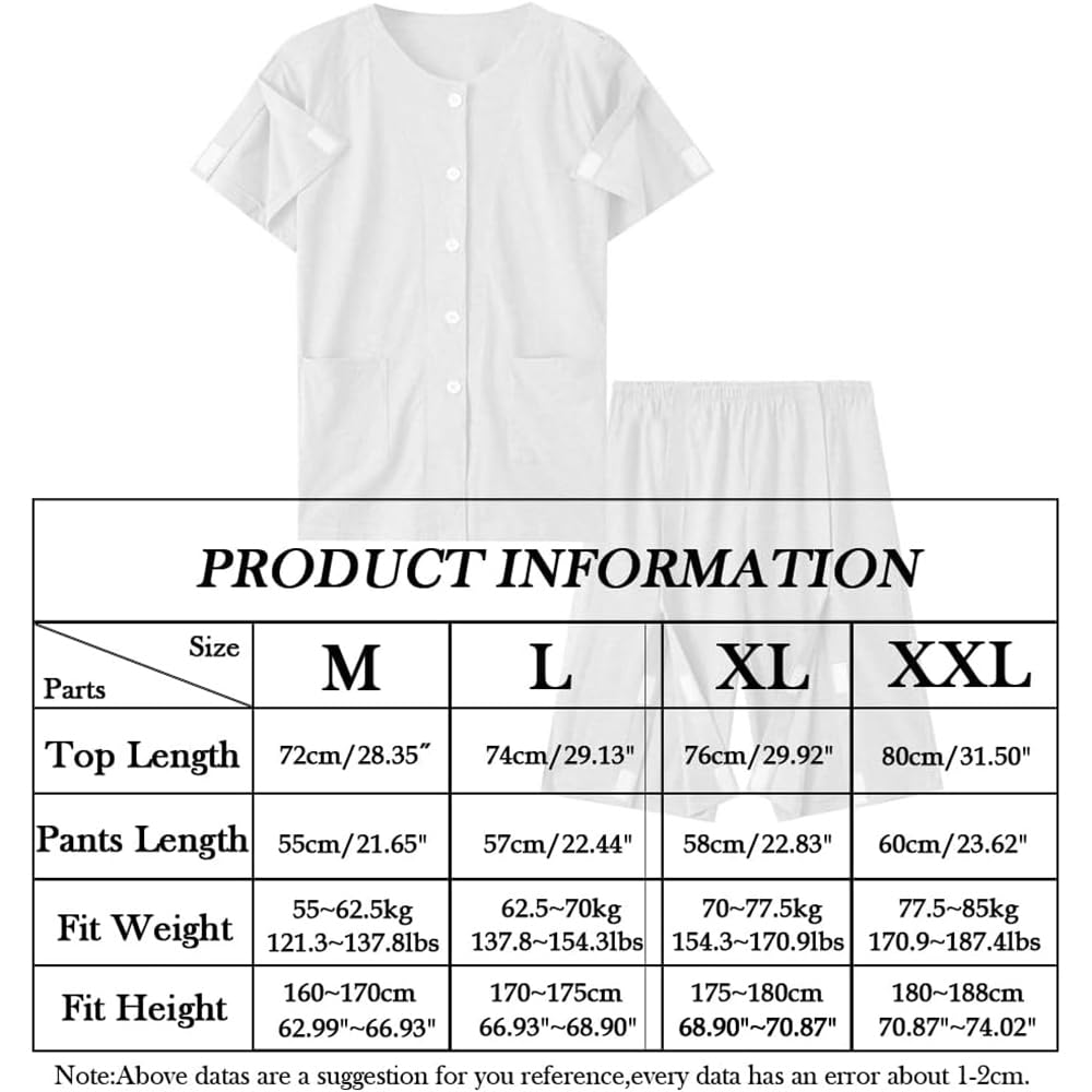Ropa para Pacientes Postrados En Cama, Pantalones para Pacientes con, Traje para Discapacitados, Fácil De Usar Y Quitar, Asistente De Enfermería Hospitalaria, para Fracturas, Parálisis