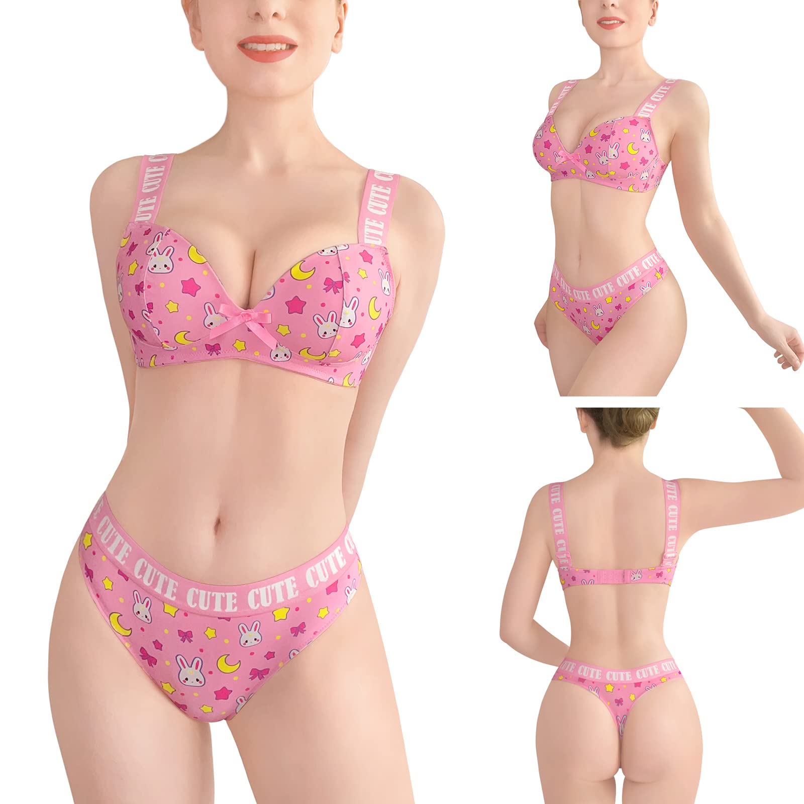 LittleForBig Frauen Hohe Taille Elastische Minirock Bralette Höschen 3 Stück Set Plus Size Friendly - Usagi Sporty Bralette Rock Set