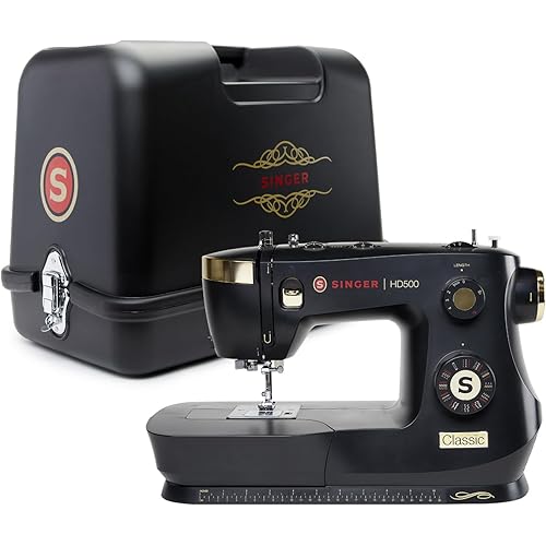 SINGER Special Edition Super Bundle | Vintage-Inspired Heavy Duty 500 Classic Sewing Machine Plus Carrying Case | Strong Motor, 23 Stitches, Metal Frame, LED, Needle Threader, Buttonhole, Accessories