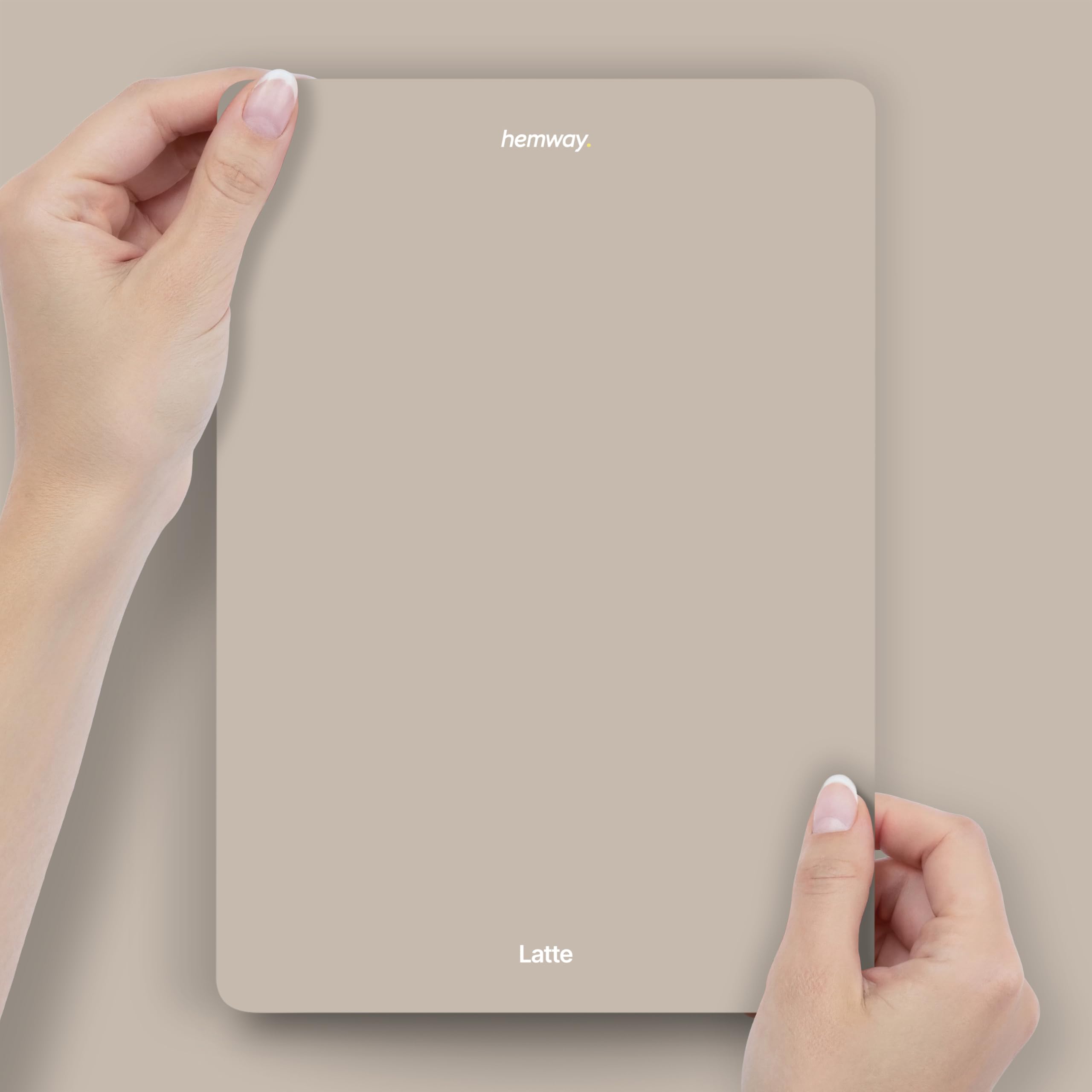 Hemway Latte Brown Peel & Stick Sample Chalk Based Furniture Paint | A5 Accurate Colour Swatch, Mess-Free Alternative to Paint Tester Pots, Easy To Use, Eco-friendly, Interior Furniture