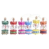 Wooden Carousel, Wooden Carousel Horse Orament Merry-Round Christmas Room Decoration Kids Gift