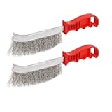 5-inch Area Brush Length Plastic Handle Stainless Steel Scratch Wire Brush 2pcs