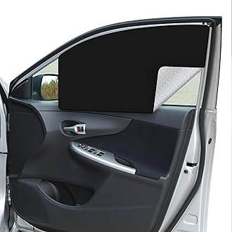 ZATOOTO Side Window Sun Shades - 2 Pcs Car Front Magnetic Privacy Protection Covers - Curtains Keeps Cooler for Baby Kids Sleeping