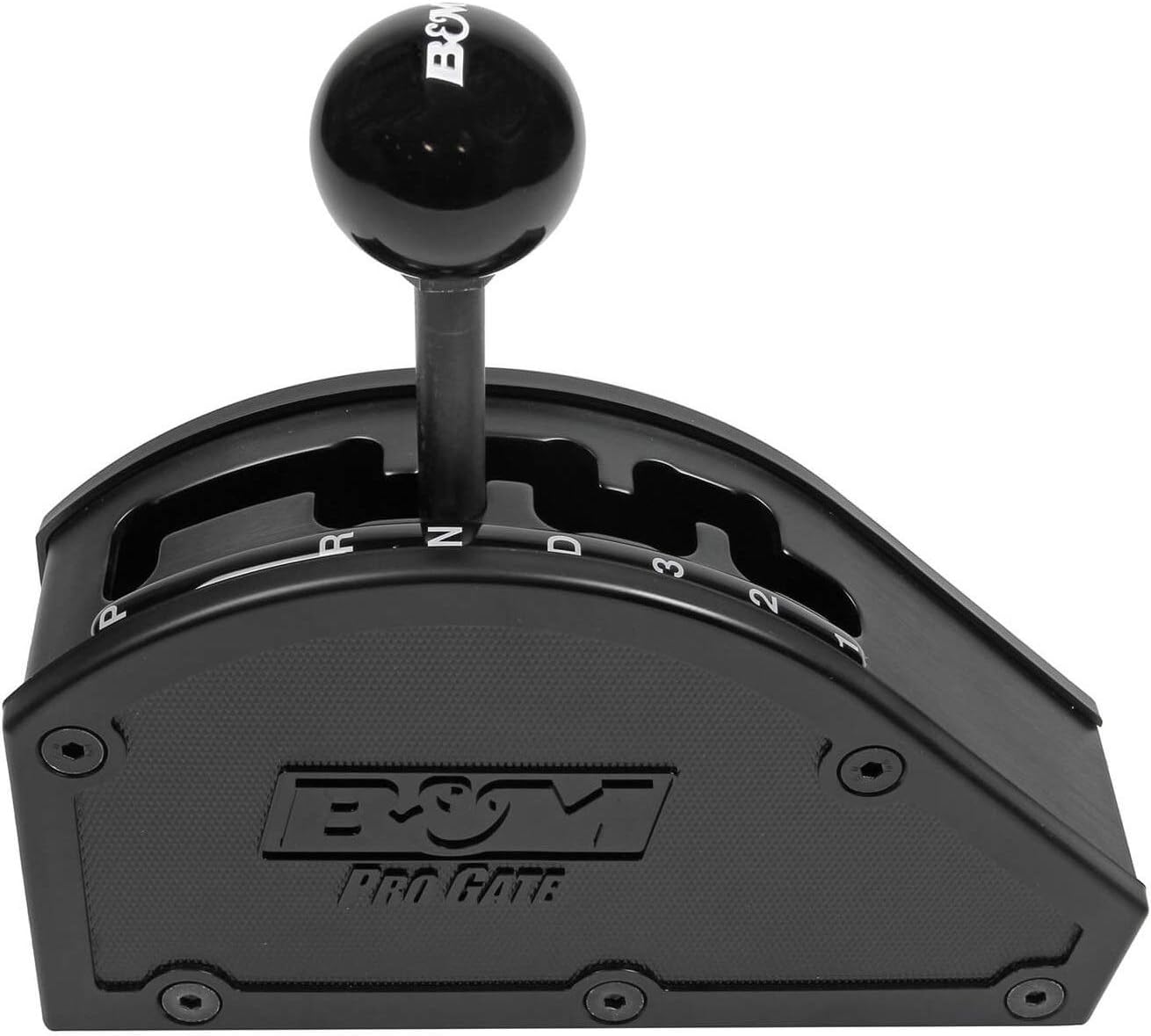 NEW B&M AUTOMATIC SHIFTER,PRO GATE,BLACK KNOB,REAR EXIT CABLE,COMPATIBLE WITH GM 4-SPEED TRANSMISSIONS
