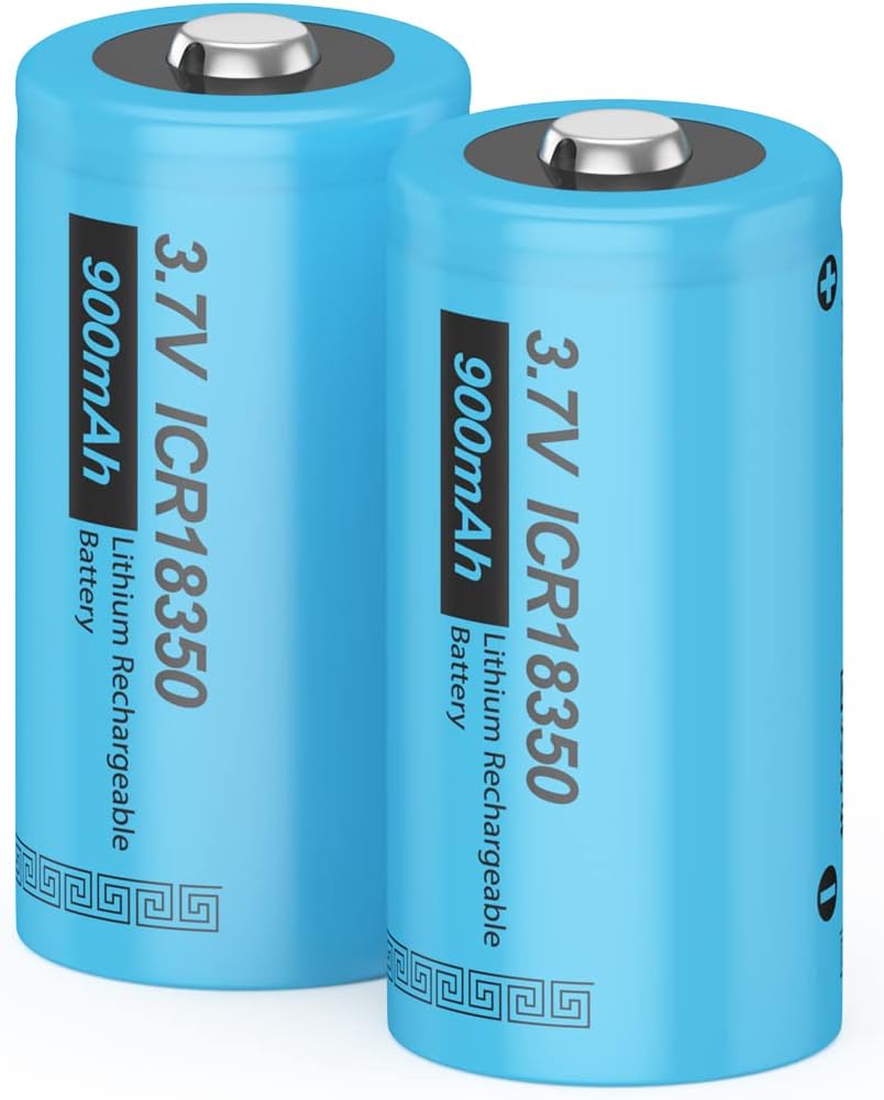 2-Pack 18650 Rechargeable Batteries - 3600mAh Button Top Li-ion For Flashlights