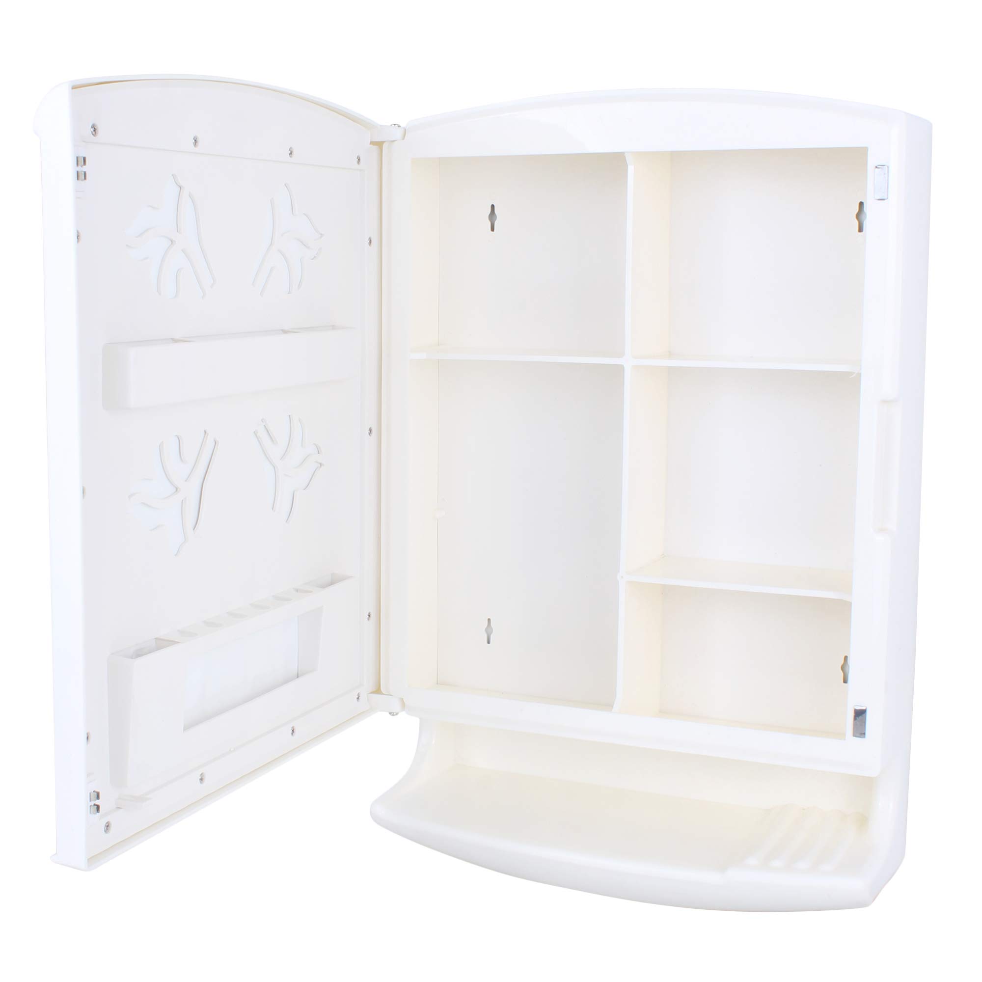 GRAZIA Royal Look Bathroom Cabinet | Bathroom Cabinet Corner | Corner Cabinet for Bathroom Wall | Cabinets for Storage (Ivory) 1