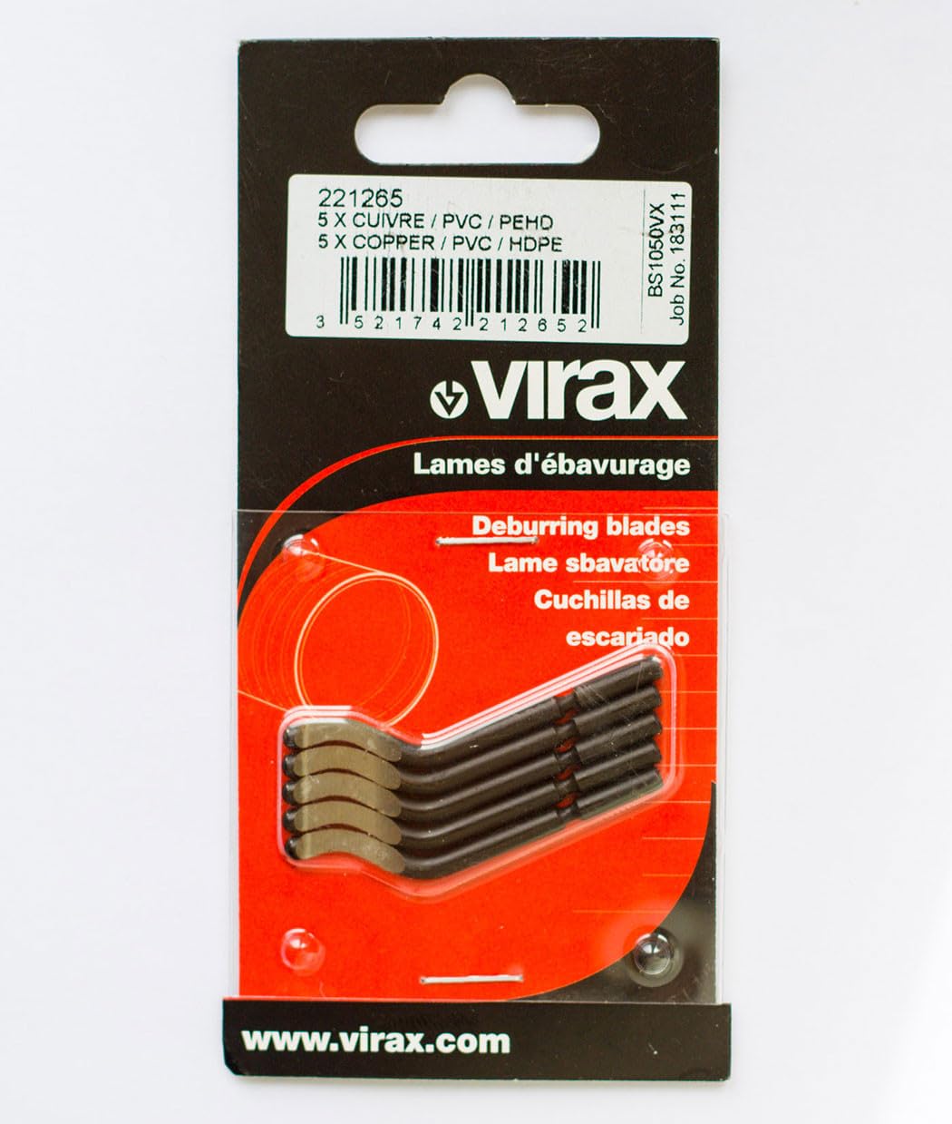 Virax – Lot lames cortatubo cuivre (5U)
