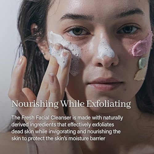 Arencia Royal Rosehip Rice Cake Fresh Cleanser - Moisturizing, Brightening & Deep-Cleansing - Made With Rice Water, Rice Powder, Pink Aloe Vera Extract - Natural, Vegan, Cruelty-Free, Korean Mochi Cleanser #TOP5