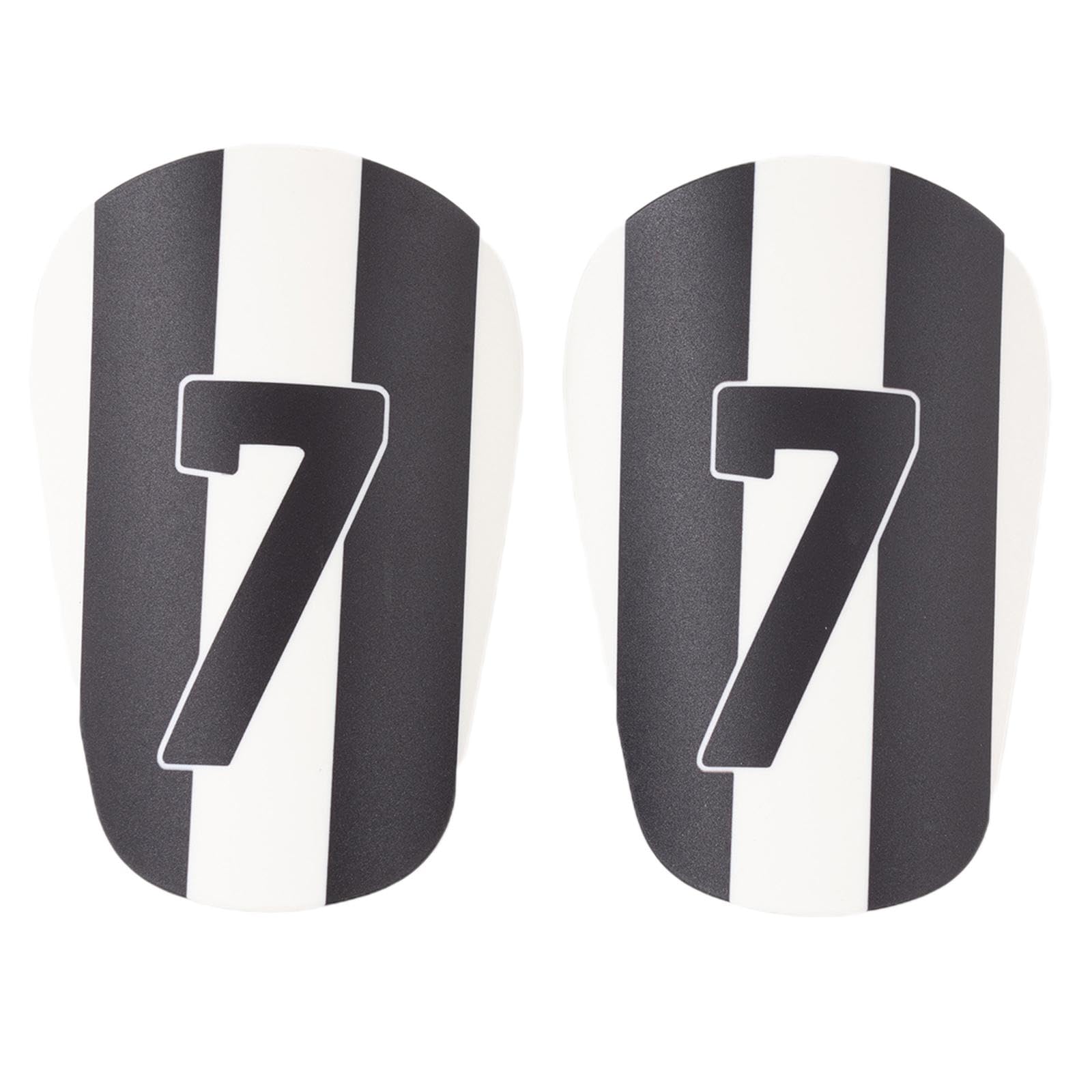 NIVAA 2Pcs Soccer Shin Guards Protector Small Shock Absorbing Football Shin Guards Black White 8x5cm-image-23
