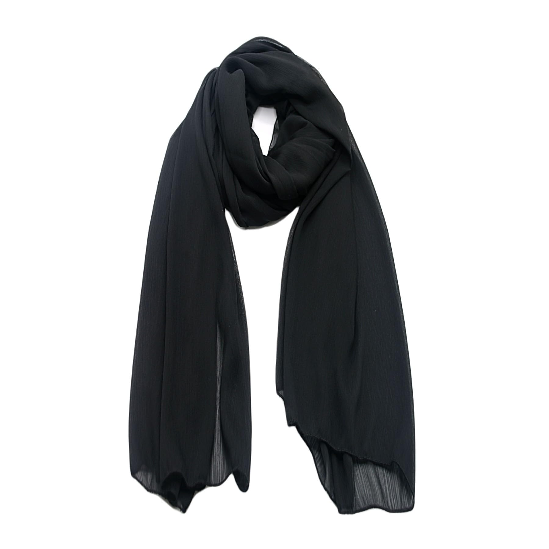 Ladies Scarves Women Crepe Chiffon Scarf Large Crinkle Shawl Headscarf Stole Neck Wrap women's scarves & wraps 180x70 cm