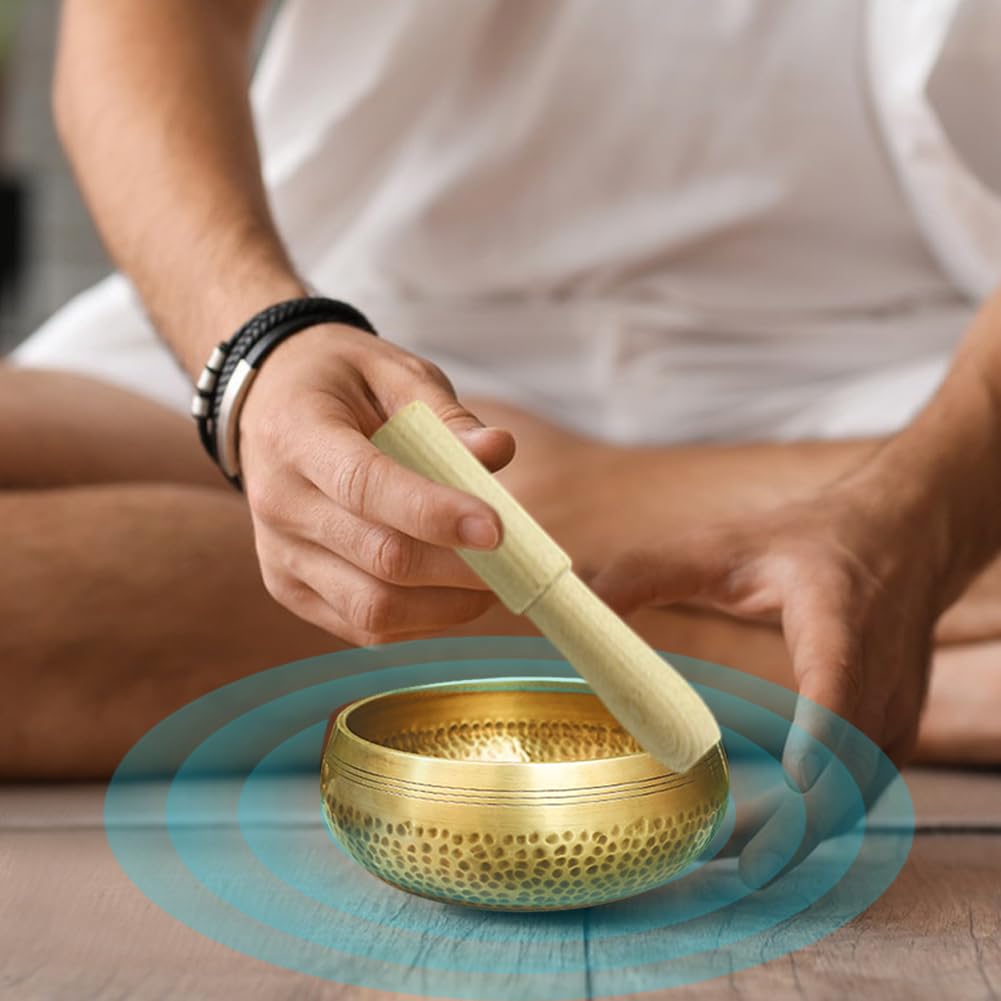 Set di campane tibetane per meditazione con martello fatto a mano per yoga, consapevolezza e meditazione, campana tibetana per meditazione, campana tibetana per yoga, attenzione