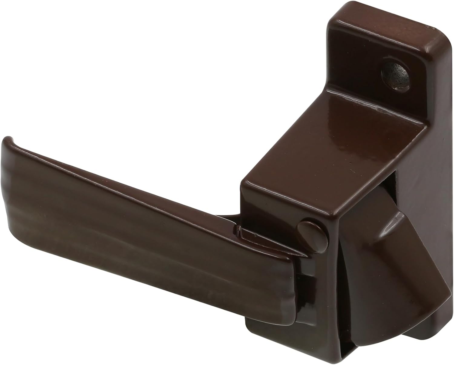 Prime-Line K 55227 Storm and Screen Door Pull Lever Handle Set with Interior Latch, Strike and Screws, Brown (Single Pack)