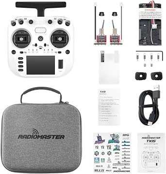RadioMaster TX15 ExpressLRS ホールジンバル IPS タッチスクリーンラジオコントローラーモード2ホワイト