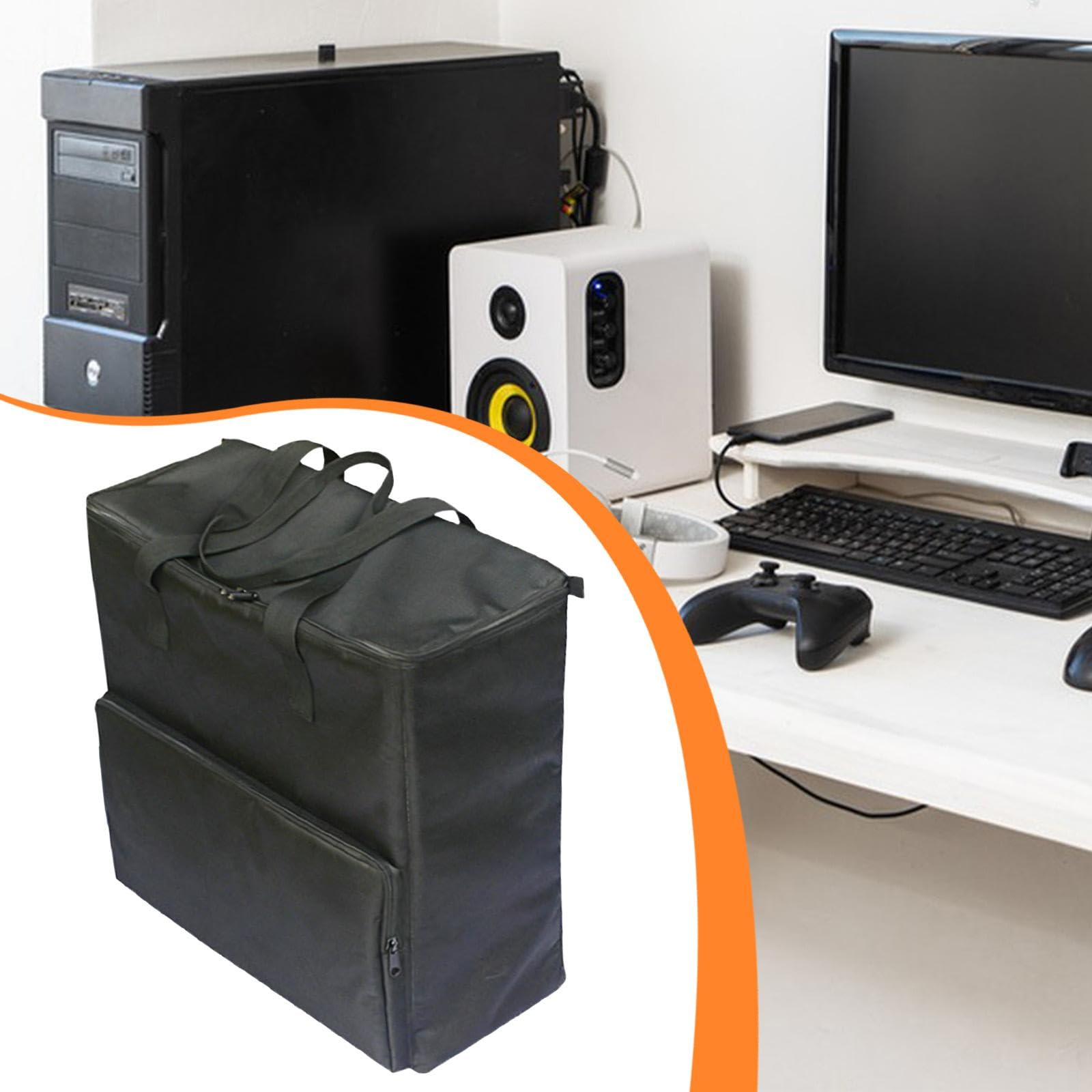 Borsa per Il Trasporto, Borsa da Viaggio da Scrivania per Custodie di Computer, Organizer, Realizzata in Tessuto Oxford, Portatile, Borsa Portaoggetti
