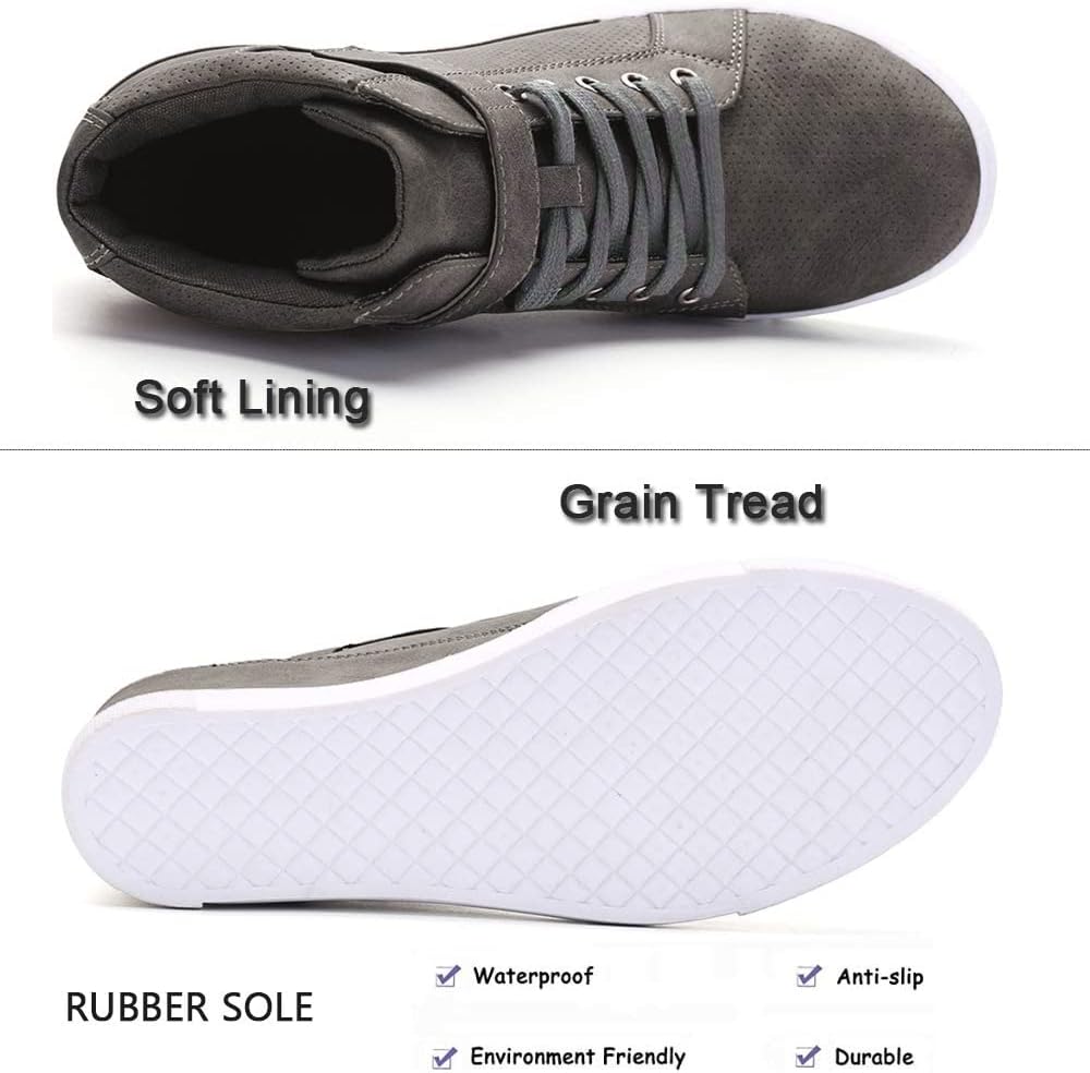 Athlefit Women's Lace Up Wedge Sneakers High Top Fashion Sneakers Ankle Booties - Image 5