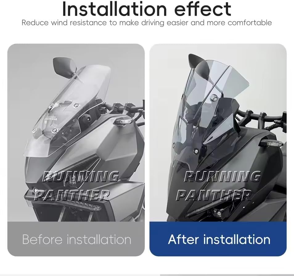 Airflow Guidance for NS 150XC 150 XC New Motorcycle Accessories Windshield Deflector Hood Suitable (A)