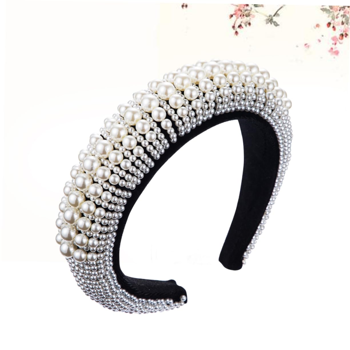 Beavorty 3piezas Diadema De Perlas Artificiales Ancha y Cómoda Accesorio De Moda Para Día Día y Ocasiones Especiales