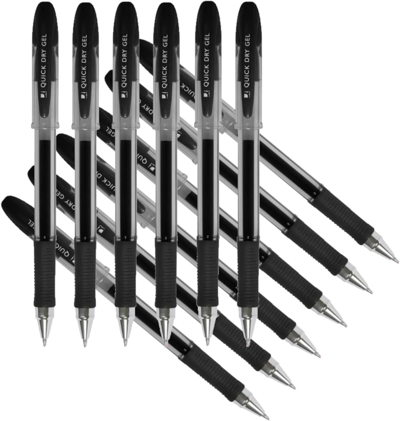 Q-CONNECT Quick Dry Gel Pen KF00678 - Black, Pack of 12