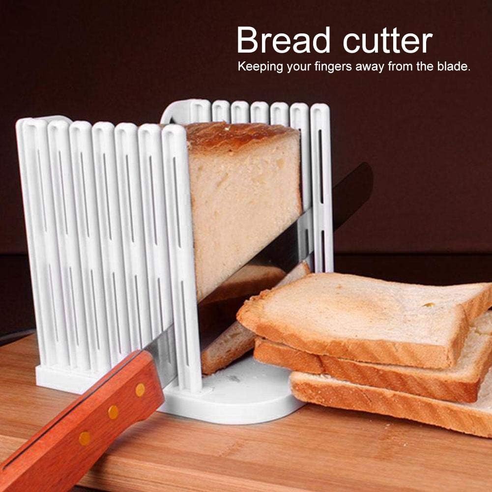 Bread Toast Sharpener Cutter, Slicing Bread Kitchen Foldable Bread Slicer Loaf Toast Cutter Mold Baking Tools - Image 4