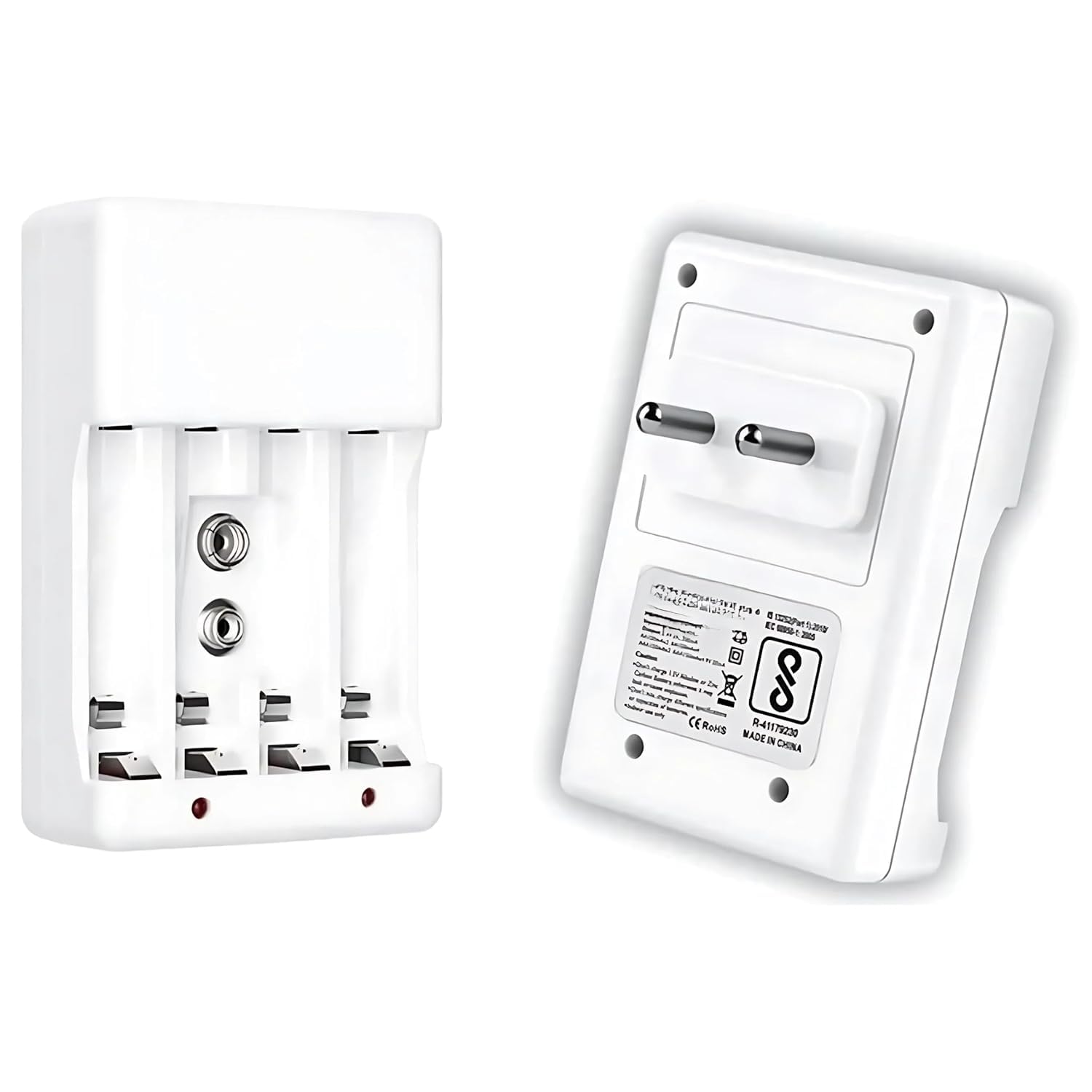 Drumstone 𝟓+𝟓 Year 𝐆𝐔𝐀𝐑𝐀𝐍𝐓𝐄 Multi-Purpose Universal Battery Charger for AA, AAA & 9V Ni-MH/Ni-CD Batteries Compact LED Charging Station, Fast & Safe Battery Charger for Home & Office White-image-13