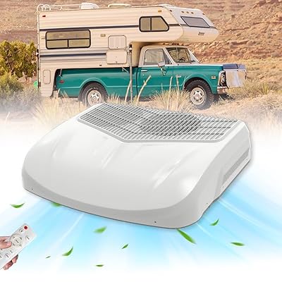 DC 12V RV Air Conditioner 10800 BTU Fast Cooling, Universal RV Rooftop Ac Unit 12 Volt Camper A/C Units, Quiet Easy Install For Van, Truck, Trailer, Fifth Wheel, Golf Cart, Motorhome
