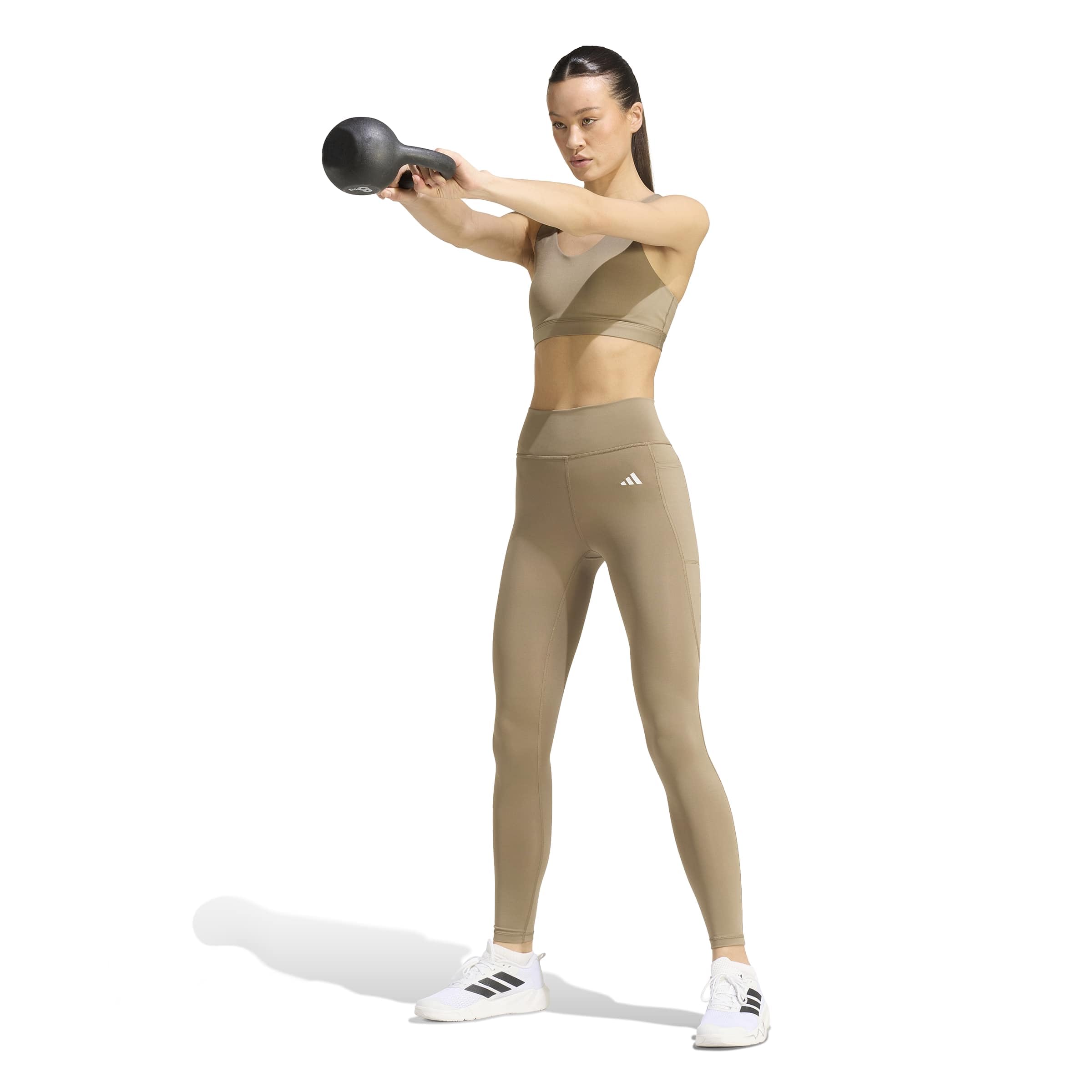 Adidas Donna Optime Essentials Stash Pocket Full Length Leggings