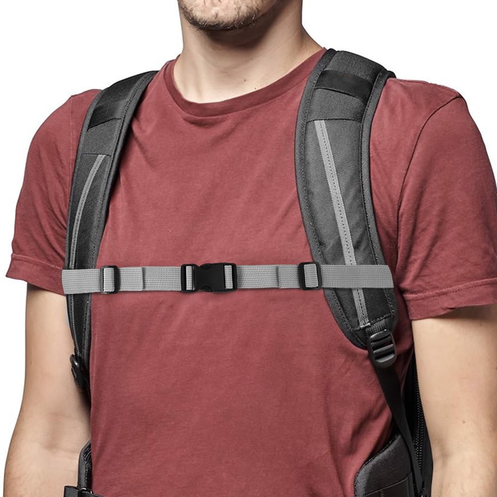 Wefaly Verstellbarer Brustgurt Für Rucksack (2 Stück) | Rutschfester Gurt Für Wandern, Joggen & Outdoor
