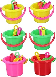 HONMEET 24 Peças Balde De Praia Mini Brinquedos De Brinquedo Para Crianças Mini Baldes De Brinquedo Infantil Baldes De Praia Baldes De Areia Pá De Areia Mini Balde De Brinquedo Balde De