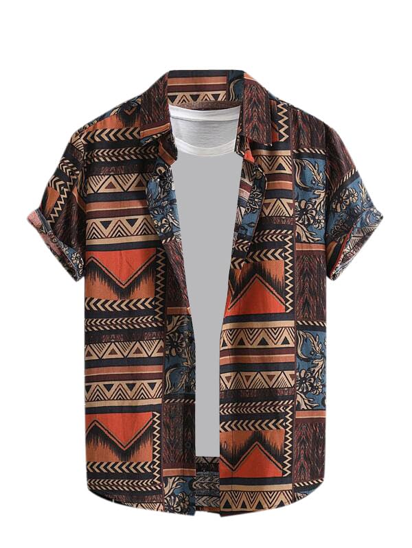 lookmark Men's Trendy Cotton Blend Spread Collar Multi Color Printed Shirt-picture-15