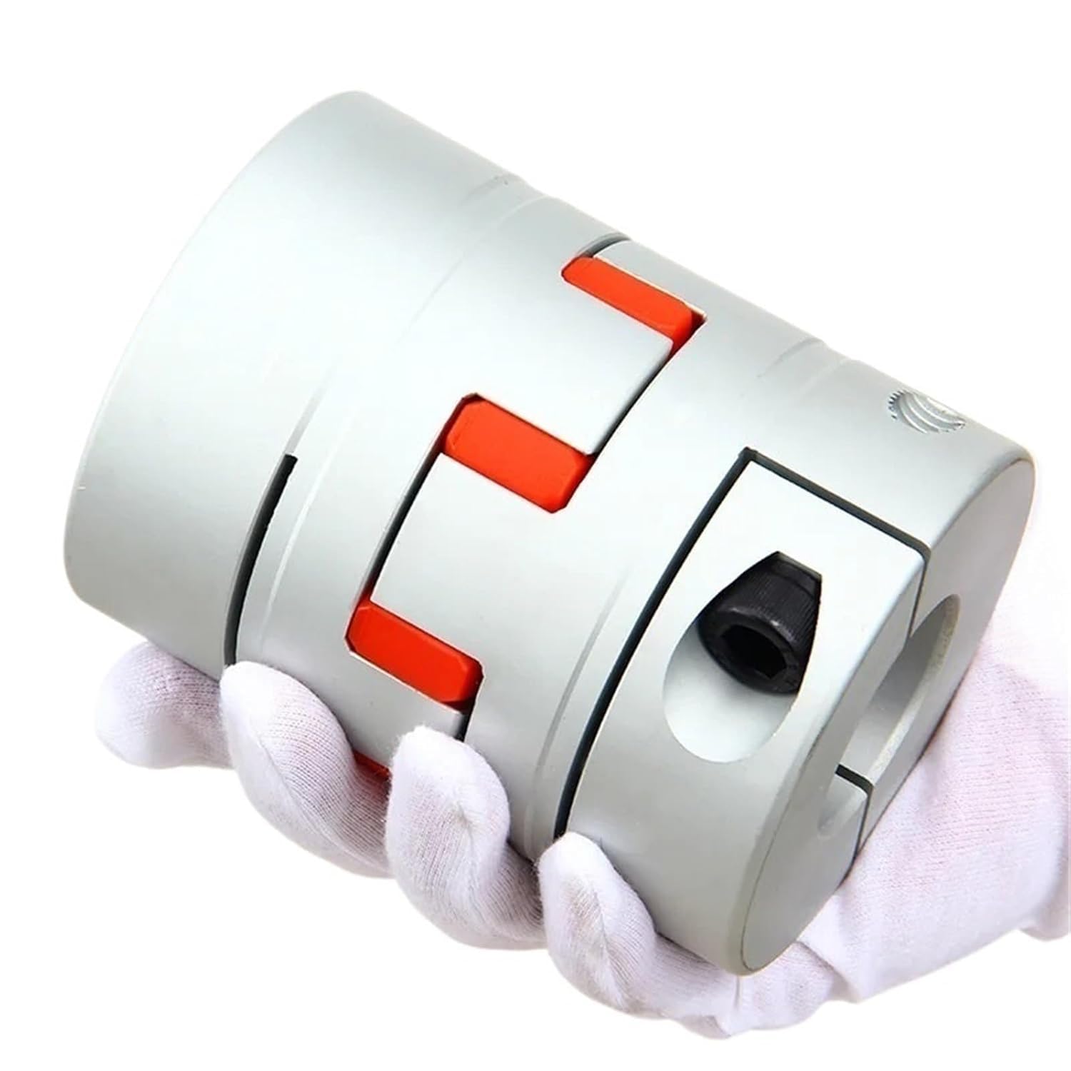 Acoplamiento del eje de la mandíbula abrazadera, Acoplador D80 L114 Conector motor acoplamiento flexible ciruela aluminio 80x114 mm Junta acoplador CNC(24mm to 24mm)