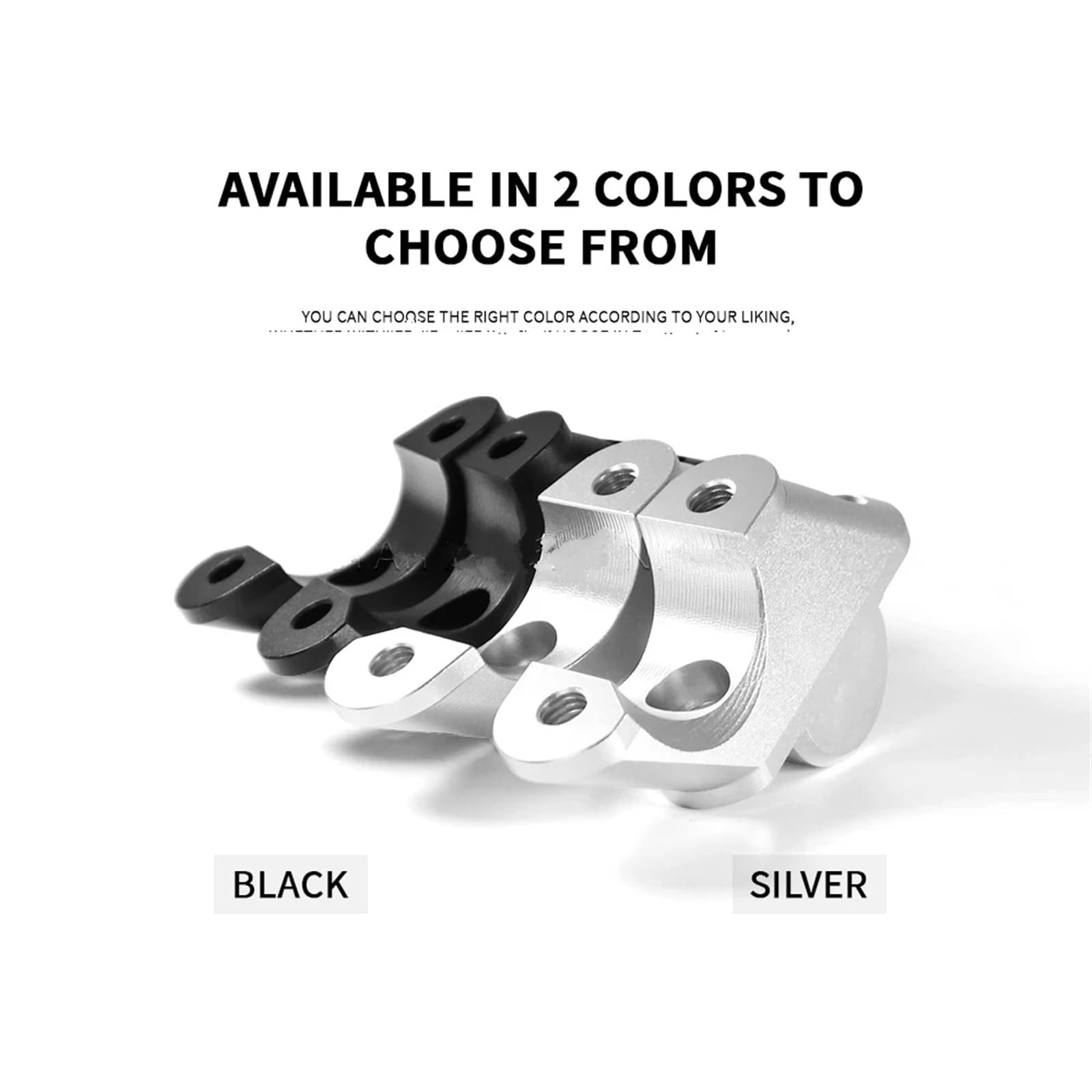 Riser Manubri Moto BMW R1200R LC 2015-2019 R1250R LC 2019-2023 Adattatore Manubrio Argento