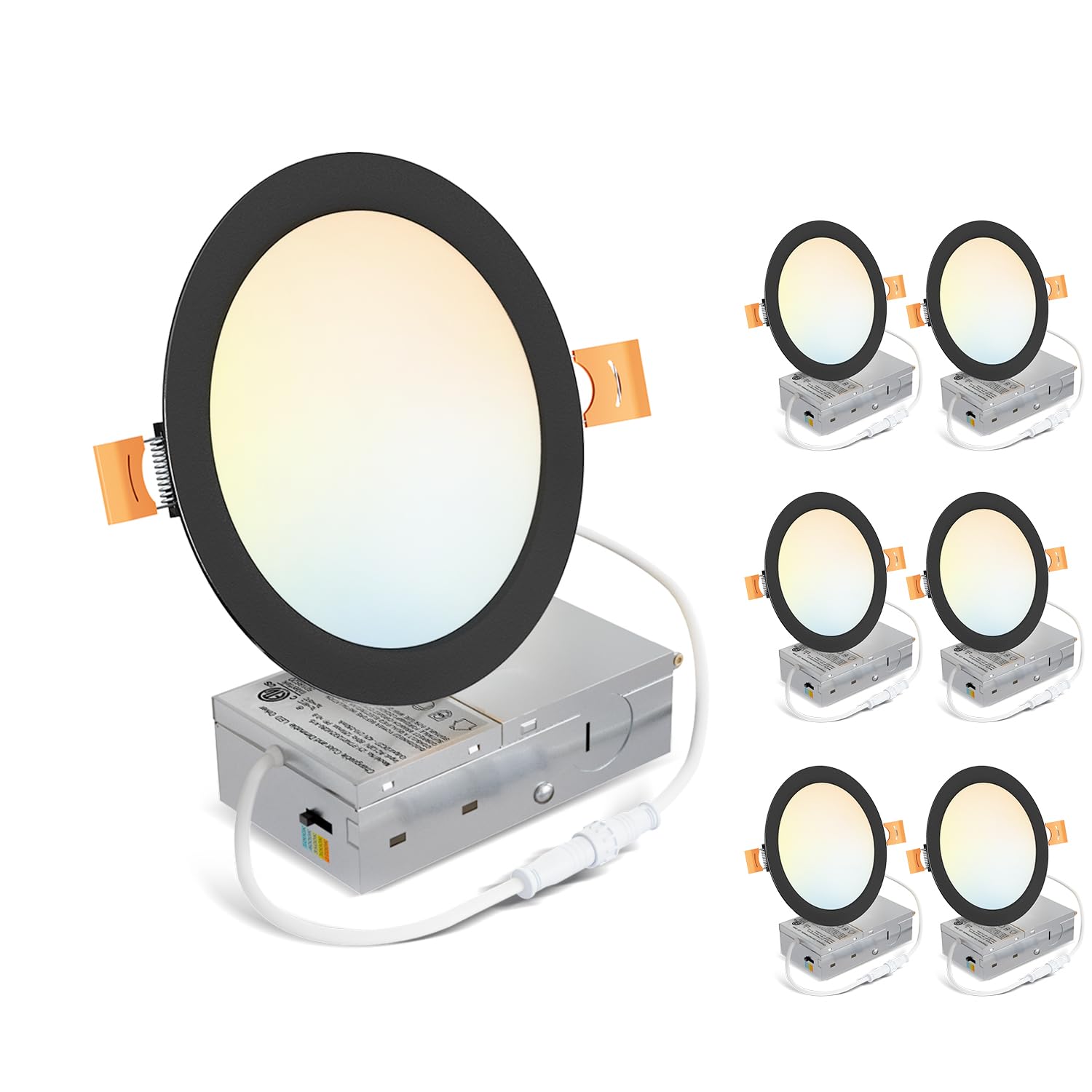 LVWIT Ultra-Thin Recessed Lighting 6 Inch