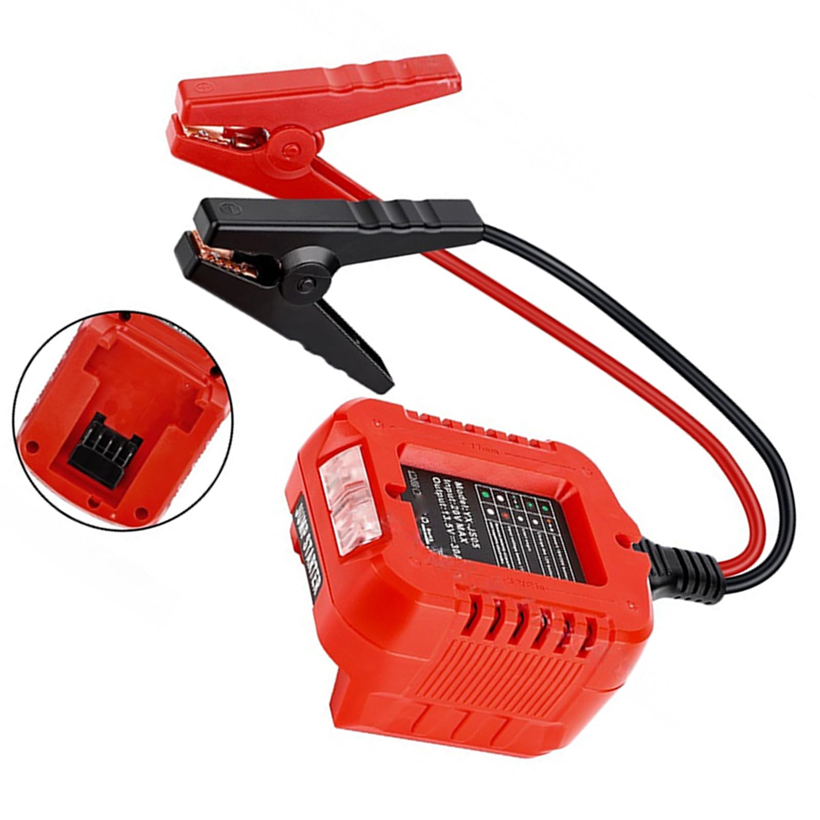 Newft C Jump Starting Able Wire Starting Lamps Automotive Boosting Able Power Tool Line For 18V-20V Battery Accessorie Ar Jump Adapter