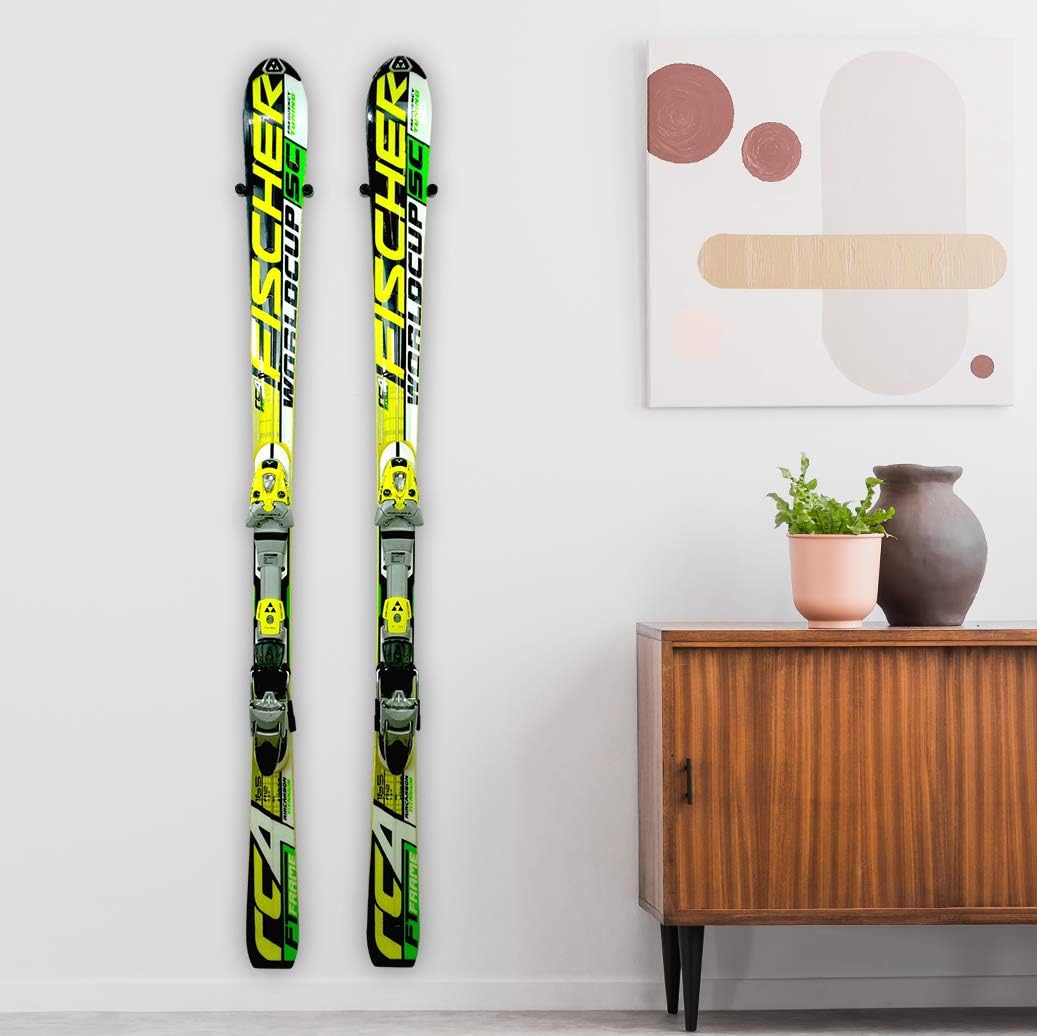 StoreYourBoard Ski Display Wall Mount, The Cinch, Indoor Floating Minimalist Storage Rack